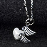 Heart Wings Necklace Elegant Trendy Fashionable Gift Accessory Necklace