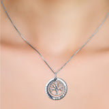 Forever In My Heart Engraved Circle Pendant Necklace