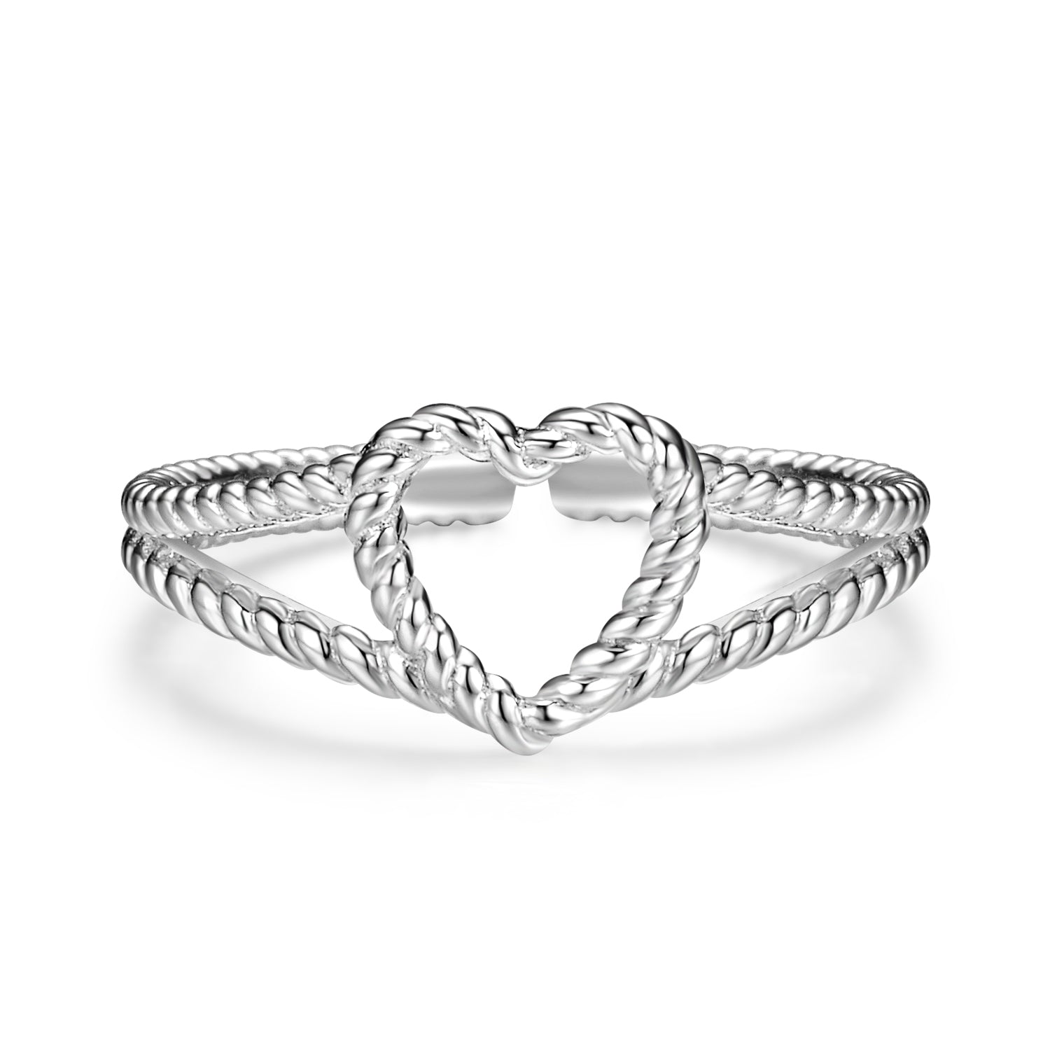 Buy Platinum Heart Embrace Ring - Joyalukkas
