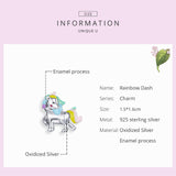 925 Sterling Silver Cute Unicorn Beads Charm Precious Jewelry For Women Fit DIY Bracelet