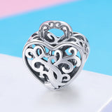 S925 Sterling Silver Oxidized Eternal Lock Charms