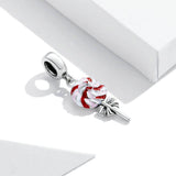 925 Sterling Silver Two-tone Lollipop Pendant Charm Precious Jewelry For Women Fit DIY Bracelet