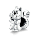 925 Sterling Silver Lovely Squirrel Charm For DIY Bracelet Fashion Jewelry For Women