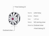 Warm Little Daisy Charm Beads 925 Sterling Silver Fine Jewelry Make Gift