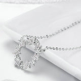 Elegant 925 Sterling Silver Shining Stackable Star Round Shape Pendants Necklaces Women Wedding Jewelry