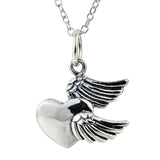 Heart Wings Necklace Elegant Trendy Fashionable Gift Accessory Necklace