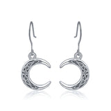 Moon Stud Earrings S925 Sterling Silver Earrings Fashion Celtic Knot Earrings Jewelry  for Women