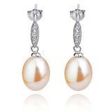 Cute Little Pearl Earrings Mounting Kids Jewelry Silver Earrings