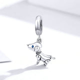 925 Sterling Silver Cute Dog Toy Pendant Charm Fit DIY Bracelet Precious Jewelry For Women