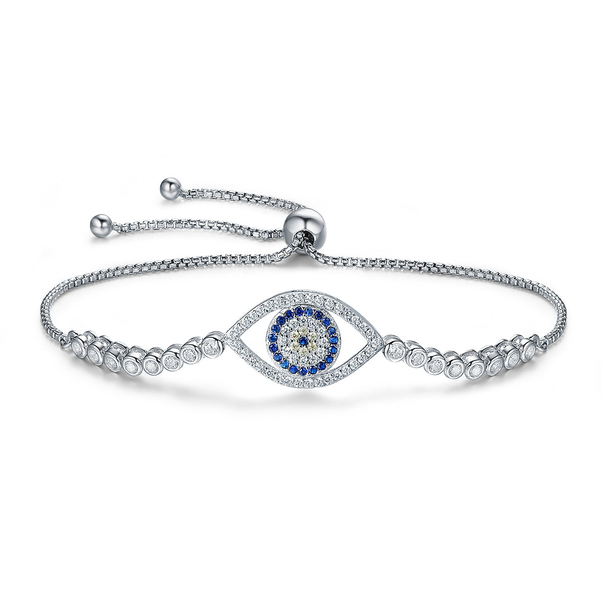 Silver Evil Eye Bracelet With Multiple Charms | Silver Plated Fashion –  Jewellery Hat