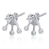 Simple jewelry supplier cz cubic zirconia stud earrings women