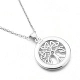 Tree Of Life Celtic Knot Zircon Necklace Pendant S925 Sterling Silver Item Jewelry