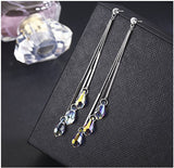 S925 Sterling Silver Swarovski Element Crystal Earrings Fashion Temperament Earrings Jewelry