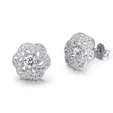 Custom Cubic Zirconia Stud earrings fashion jewelry manufacturer