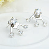 Simple jewelry supplier cz cubic zirconia stud earrings women