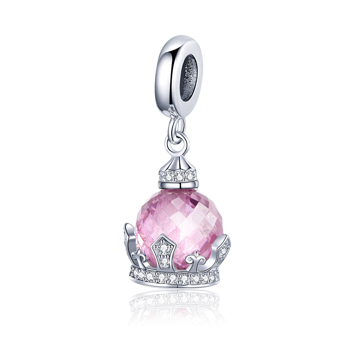 S925 Sterling shops Silver Pink Zircon Crystal Necklace