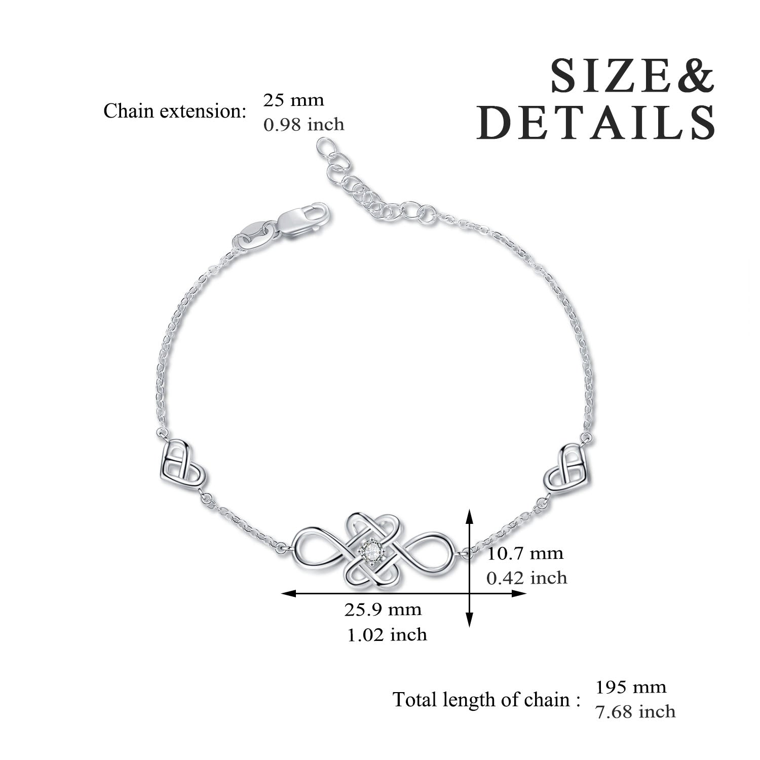 Women's Ultra Strength Magnetic Bracelet Crystal XO (Silver)