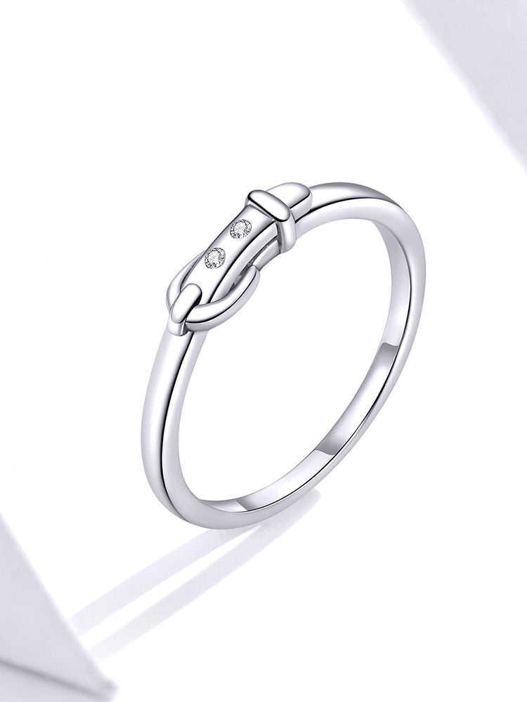 Silver Belt Ring with Design 11